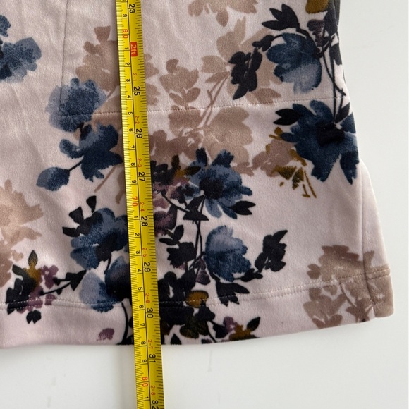 J.Jill Pure Jill Floral Velour Tunic Long-Sleeve Powder Pink Pockets XL Plush - Picture 4 of 8